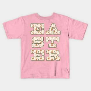 Easter Letters Bunny Pattern Kids T-Shirt